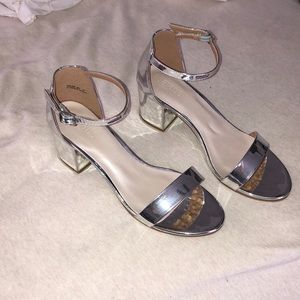 David’s Bridal Silver Heel